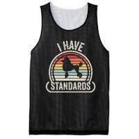 Retro Vintage I Have Standards Poodle Mesh Reversible Basketball Jersey Tank