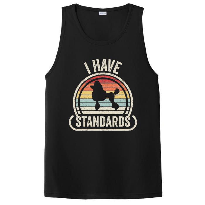 Retro Vintage I Have Standards Poodle PosiCharge Competitor Tank