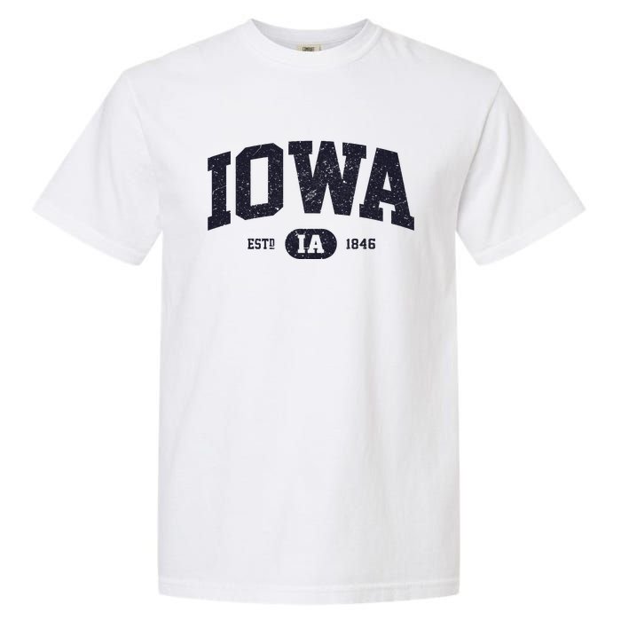 Retro Vintage Iowa Est Ia 1846 Garment-Dyed Heavyweight T-Shirt