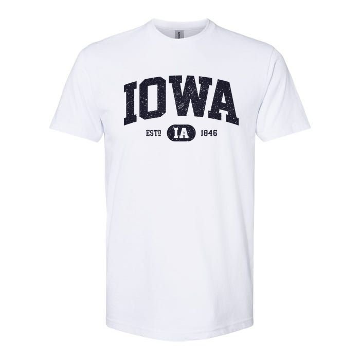 Retro Vintage Iowa Est Ia 1846 Softstyle CVC T-Shirt