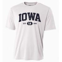 Retro Vintage Iowa Est Ia 1846 Cooling Performance Crew T-Shirt