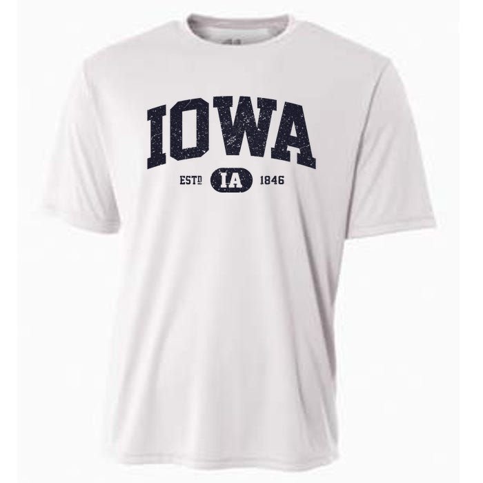 Retro Vintage Iowa Est Ia 1846 Cooling Performance Crew T-Shirt