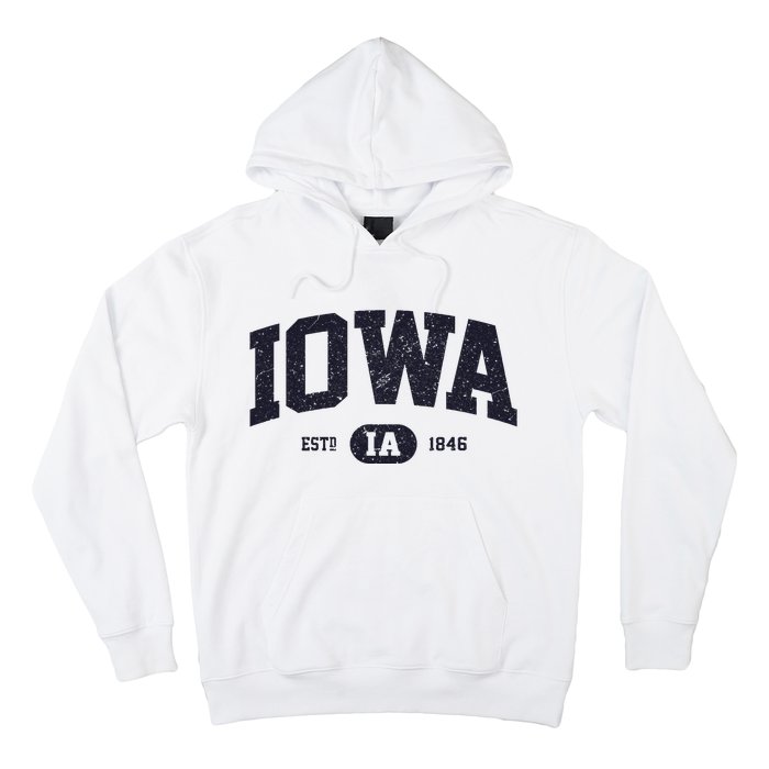 Retro Vintage Iowa Est Ia 1846 Hoodie