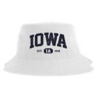 Retro Vintage Iowa Est Ia 1846 Sustainable Bucket Hat