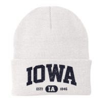 Retro Vintage Iowa Est Ia 1846 Knit Cap Winter Beanie