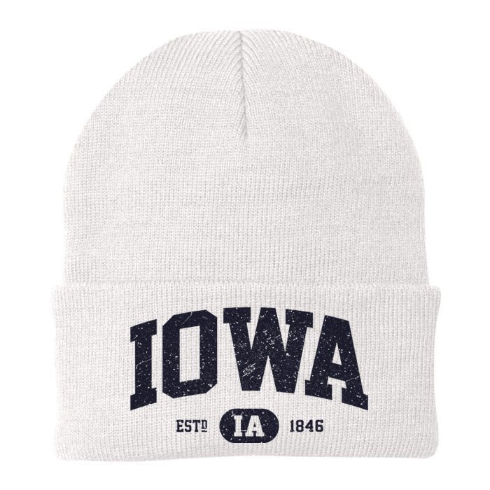 Retro Vintage Iowa Est Ia 1846 Knit Cap Winter Beanie