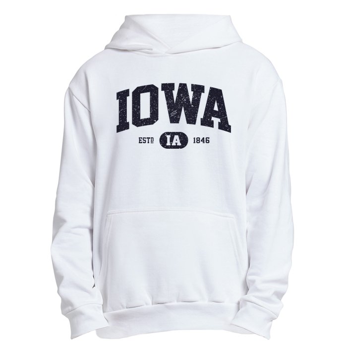 Retro Vintage Iowa Est Ia 1846 Urban Pullover Hoodie