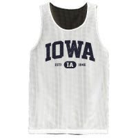 Retro Vintage Iowa Est Ia 1846 Mesh Reversible Basketball Jersey Tank