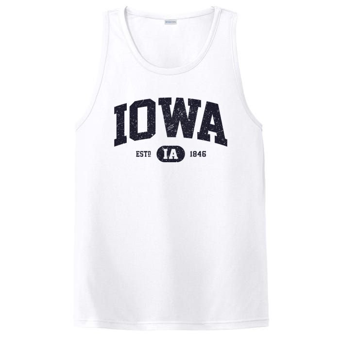 Retro Vintage Iowa Est Ia 1846 PosiCharge Competitor Tank