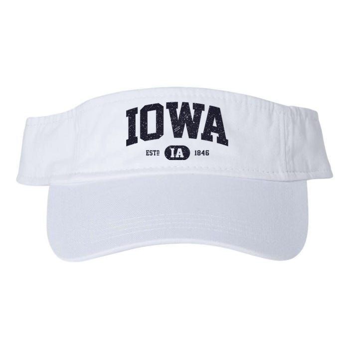 Retro Vintage Iowa Est Ia 1846 Valucap Bio-Washed Visor