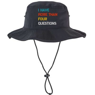 Retro Vintage I Have More Than Four Questions Passover Seder Legacy Cool Fit Booney Bucket Hat