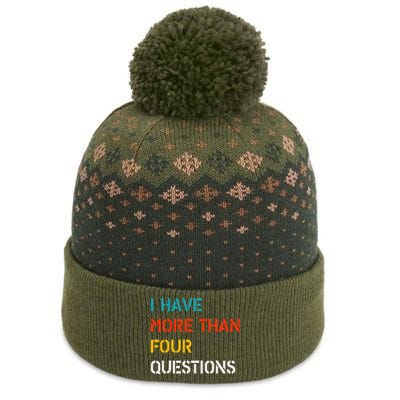 Retro Vintage I Have More Than Four Questions Passover Seder The Baniff Cuffed Pom Beanie