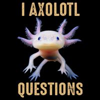 Retro Vintage I Axolotl Questions Drawstring Bag