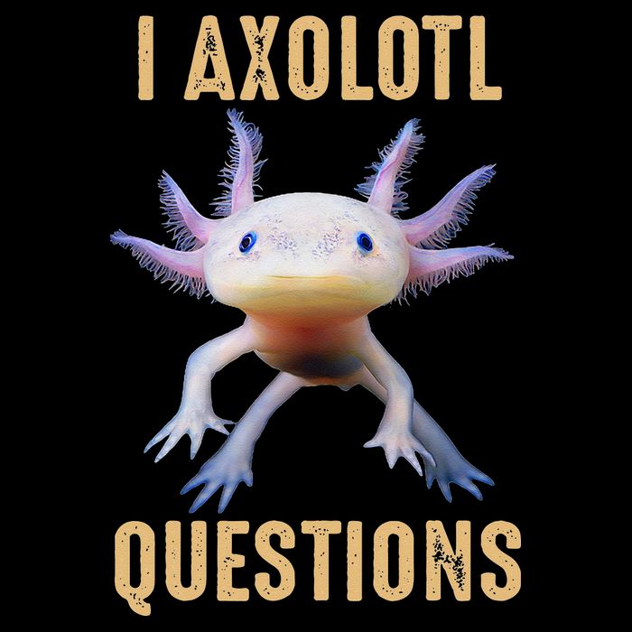 Retro Vintage I Axolotl Questions Drawstring Bag