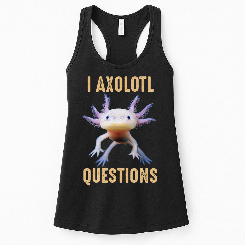 Retro Vintage I Axolotl Questions Womens Tank Top