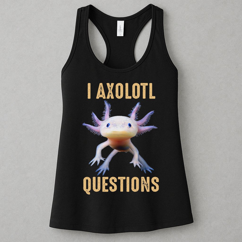 Retro Vintage I Axolotl Questions Womens Tank Top