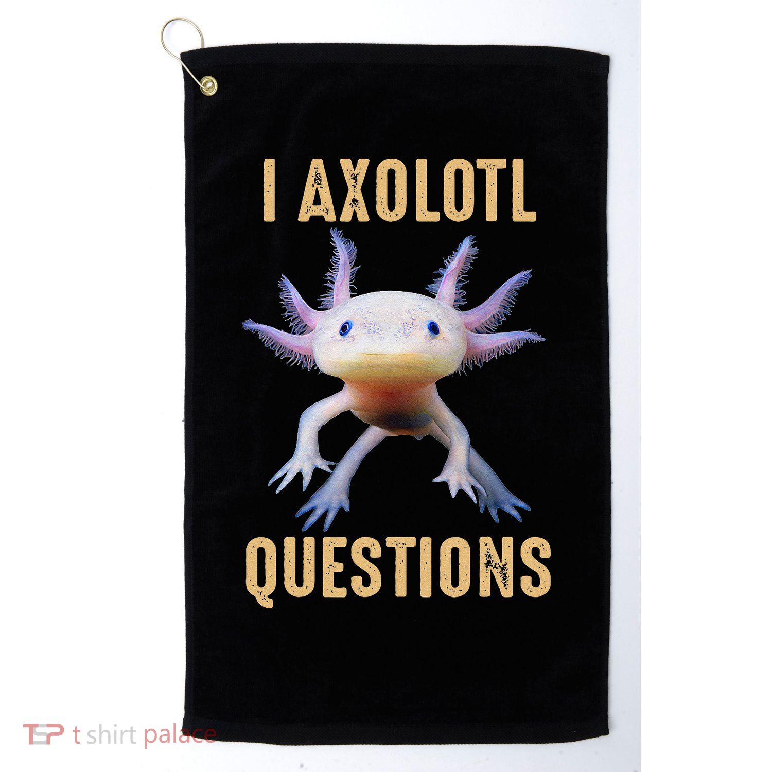 Retro Vintage I Axolotl Questions Golf Towel