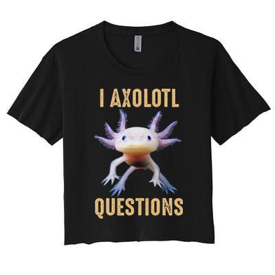 Retro Vintage I Axolotl Questions Crop Top