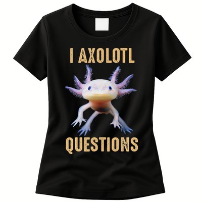 Retro Vintage I Axolotl Questions Womens T-Shirt
