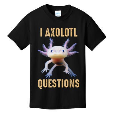 Retro Vintage I Axolotl Questions Kids T-Shirt