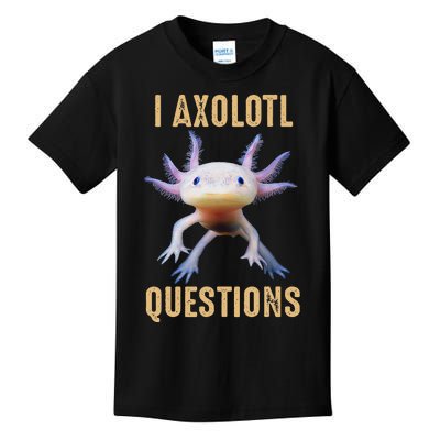 Retro Vintage I Axolotl Questions Kids T-Shirt