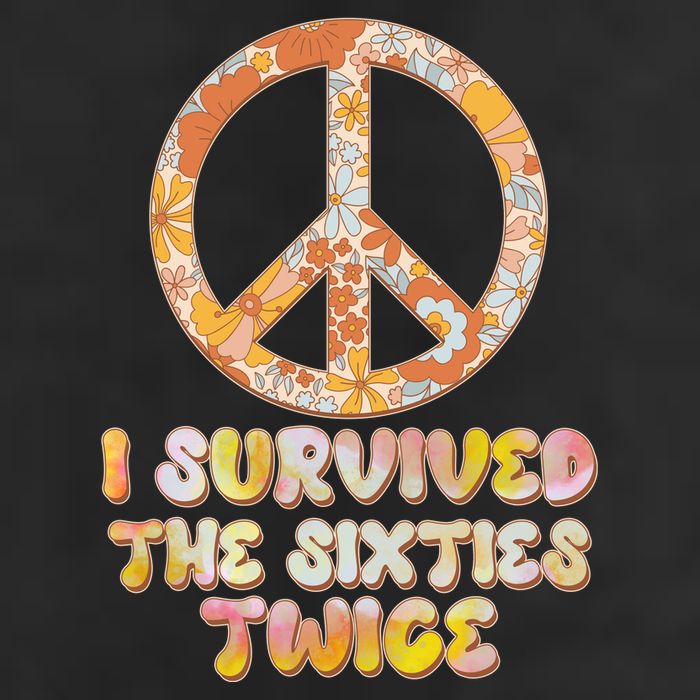 Retro Vintage I Survived The Sixties Twice Garment-Dyed Heavyweight T-Shirt