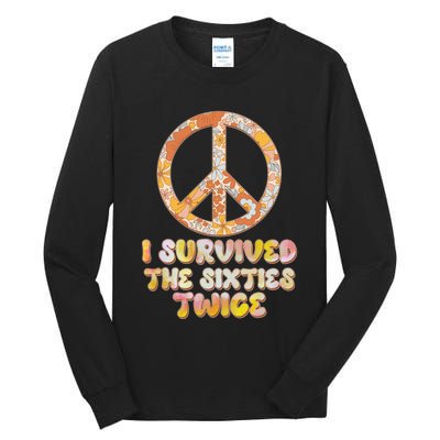 Retro Vintage I Survived The Sixties Twice Tall Long Sleeve T-Shirt