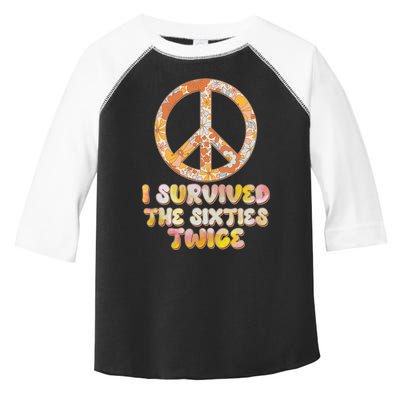 Retro Vintage I Survived The Sixties Twice Toddler Fine Jersey T-Shirt
