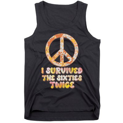 Retro Vintage I Survived The Sixties Twice Tank Top