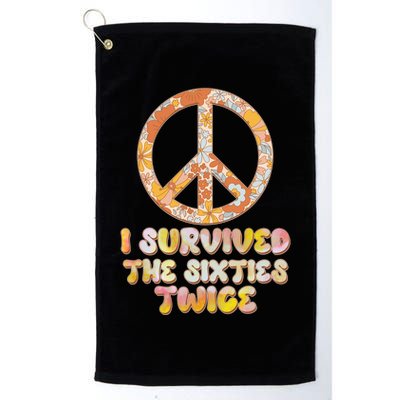 Retro Vintage I Survived The Sixties Twice Golf Towel