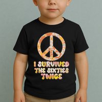 Retro Vintage I Survived The Sixties Twice Toddler T-Shirt