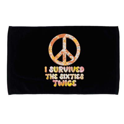 Retro Vintage I Survived The Sixties Twice Microfiber Hand Towel