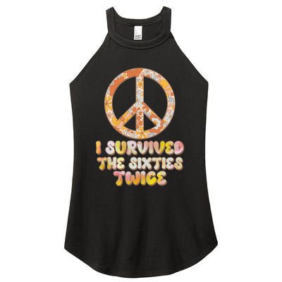 Retro Vintage I Survived The Sixties Twice Women's Perfect Tri Rocker Tank