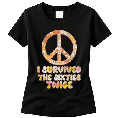 Retro Vintage I Survived The Sixties Twice Womens T-Shirt