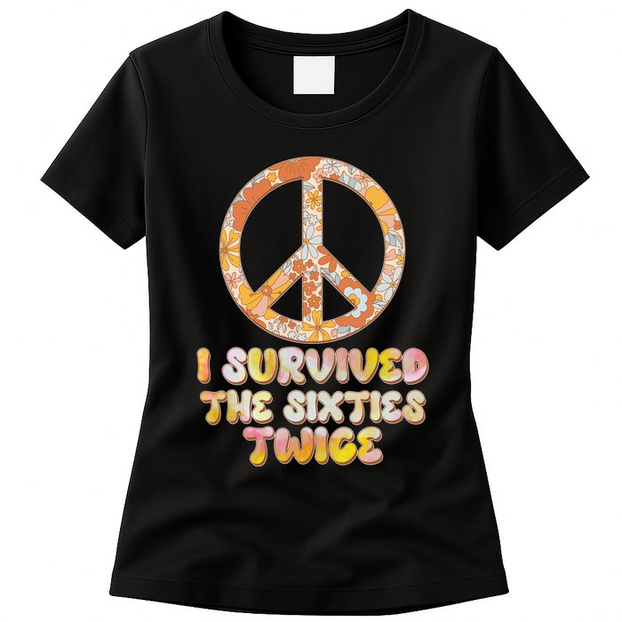 Retro Vintage I Survived The Sixties Twice Womens T-Shirt