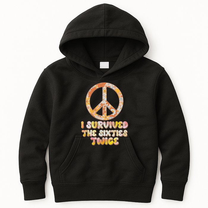 Retro Vintage I Survived The Sixties Twice Kids Hoodie