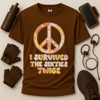 Retro Vintage I Survived The Sixties Twice Performance Shirt