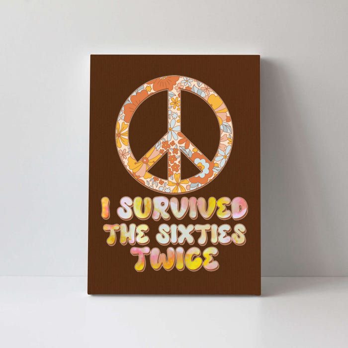 Retro Vintage I Survived The Sixties Twice Canvas