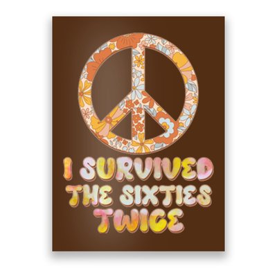 Retro Vintage I Survived The Sixties Twice Poster