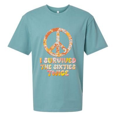 Retro Vintage I Survived The Sixties Twice Sueded Cloud Jersey T-Shirt