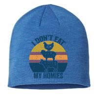 Retro Vintage I Dont Eat My Homies Funny Vegetarians Cool Giftvegan Gift Sustainable Beanie