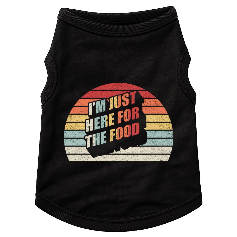 Retro Vintage Im Just Here For The Food Cute Gift Doggie Tank