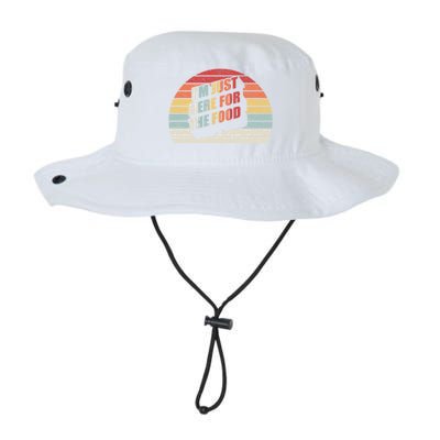 Retro Vintage Im Just Here For The Food Cute Gift Legacy Cool Fit Booney Bucket Hat