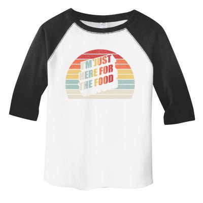 Retro Vintage Im Just Here For The Food Cute Gift Toddler Fine Jersey T-Shirt