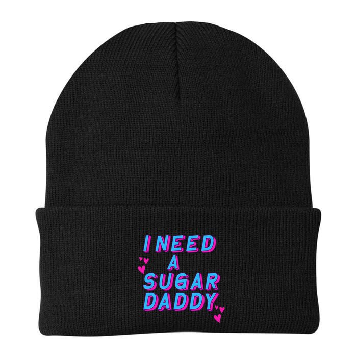 Retro Vintage I Need A Sugar Daddy Beanie