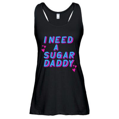 Retro Vintage I Need A Sugar Daddy Ladies Essential Flowy Tank