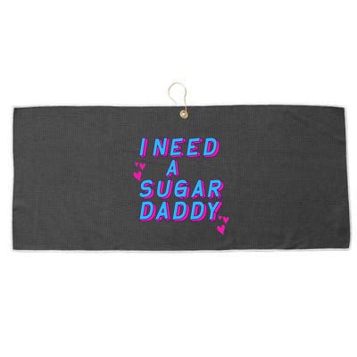 Retro Vintage I Need A Sugar Daddy Large Microfiber Waffle Golf Towel
