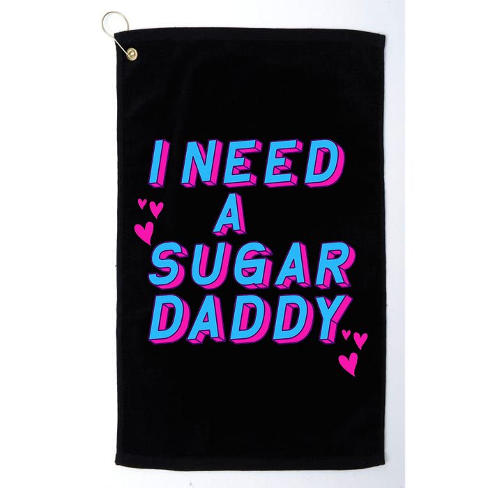 Retro Vintage I Need A Sugar Daddy Golf Towel