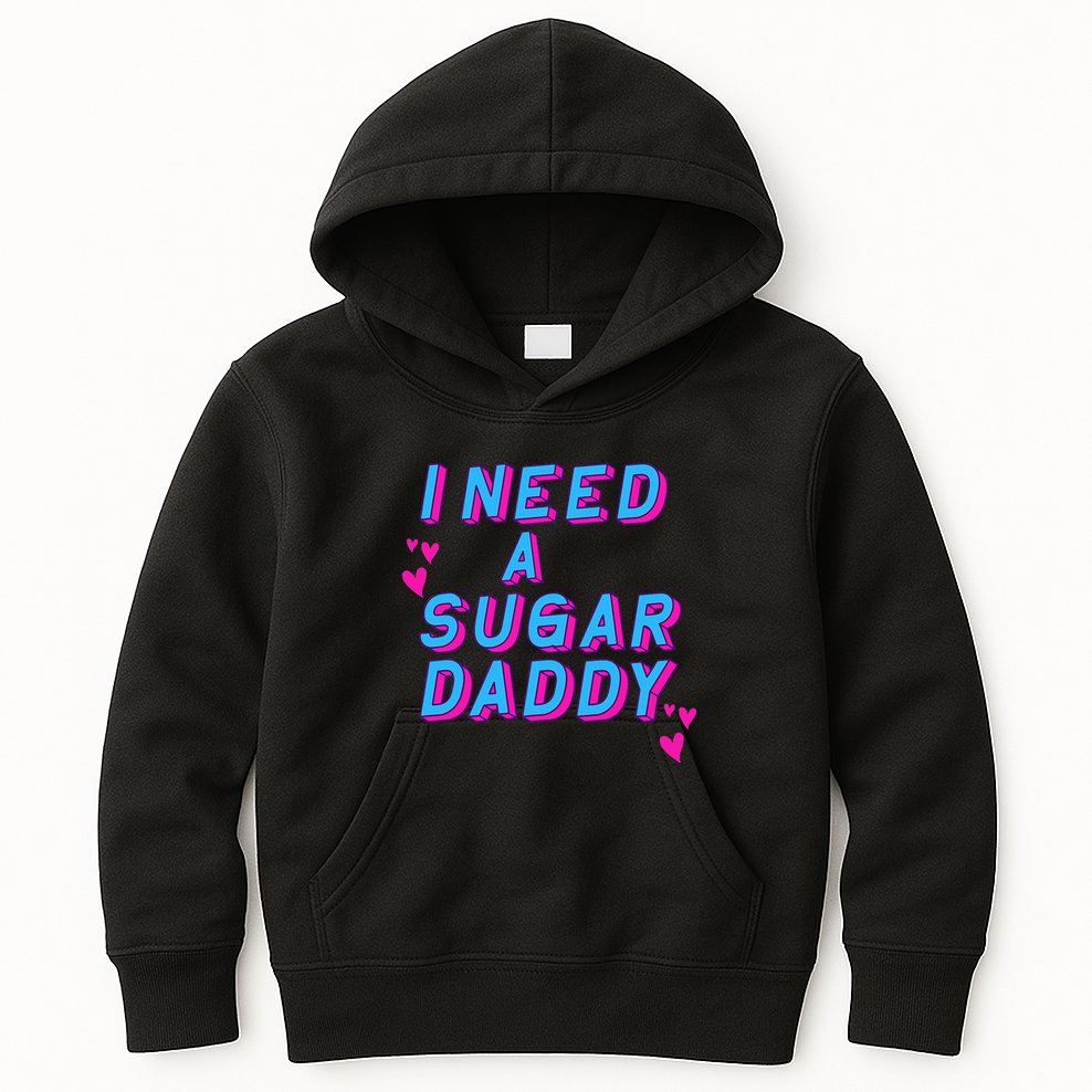 Retro Vintage I Need A Sugar Daddy Kids Hoodie