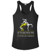 Retro Vintage It Must Be Earned Wrestling Ladies PosiCharge Competitor Racerback Tank